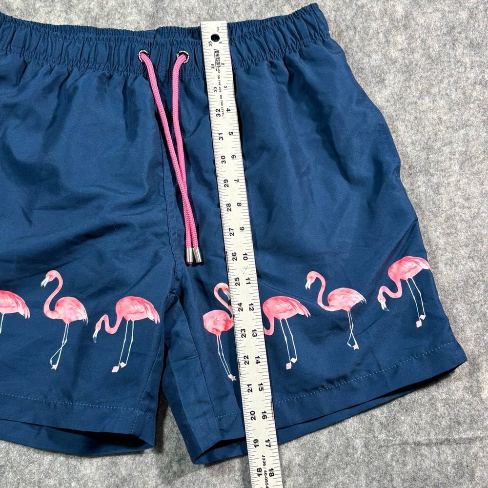 Franks Mens Multicolor Flamingo Adjustable Waist Swim Shorts Size MD‎ - Picture 9 of 13